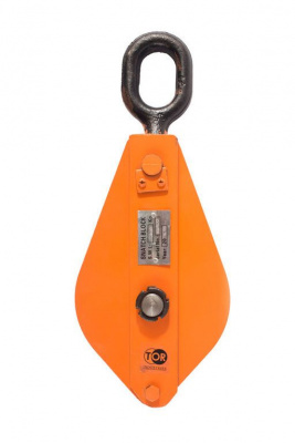 Блок монтажный однорольный с  ушком TOR HQG(L) K1-2,0 т с откидной щекой (K)*