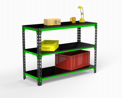 Стол-верстак Metalex 950х1800х600 (одна полка) серый