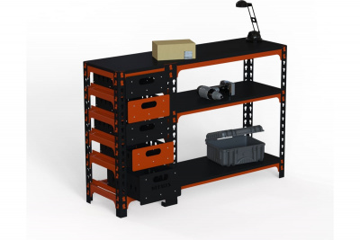 Стол-верстак Metalex c одной тумбой 950х1600х600  (серый)