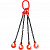 Строп цепной TOR 4СЦ г/п 26,5 т 2,0 м с самозакрывающимися крюками