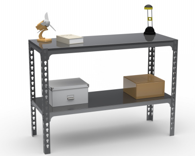 Стол-верстак Metalex 950х1800х600 (одна полка) серый