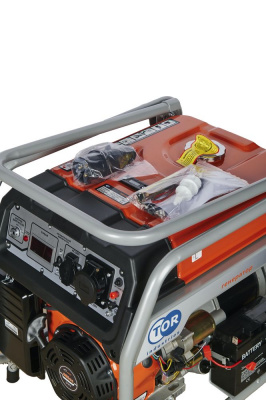 Генератор бензиновый 9,0 кВт 220В 26 л с электростартером и колесами TOR KM13000H