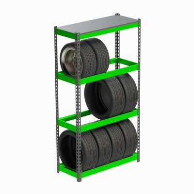 Стеллаж Metalex серия TIRES 2200х1800х600 оранжево-чёрный