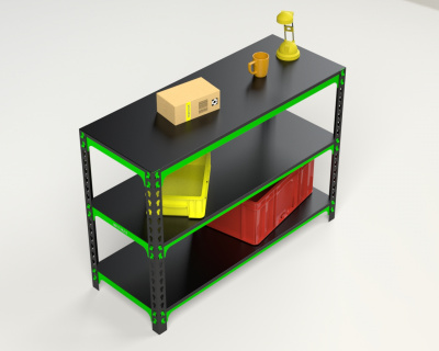 Стол-верстак Metalex 950х1800х600 (одна полка) серый